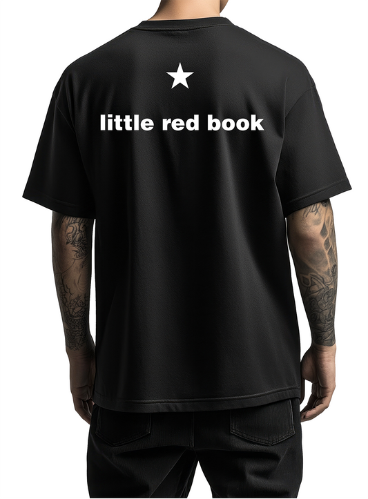 "Red" printed oversized short sleeve T-shirt